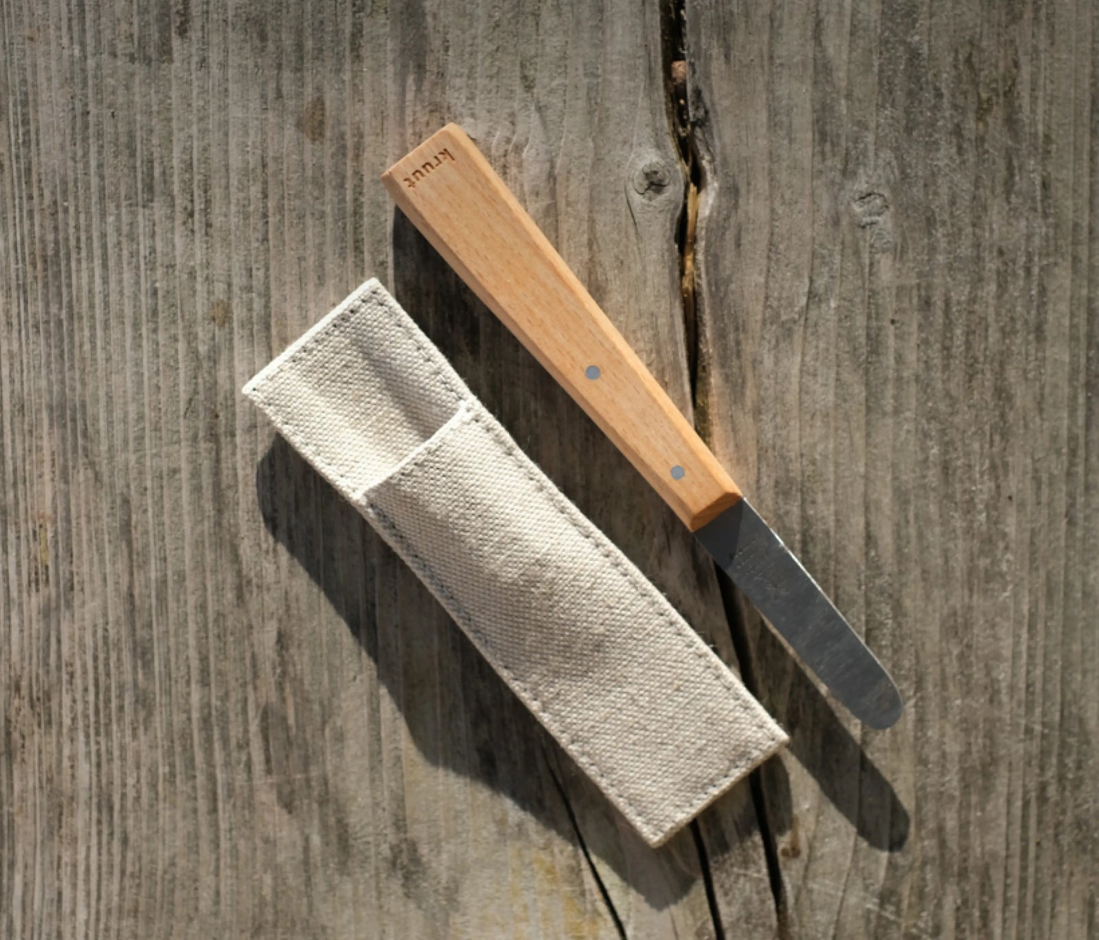 Kräutermesser mit Leinenhülle