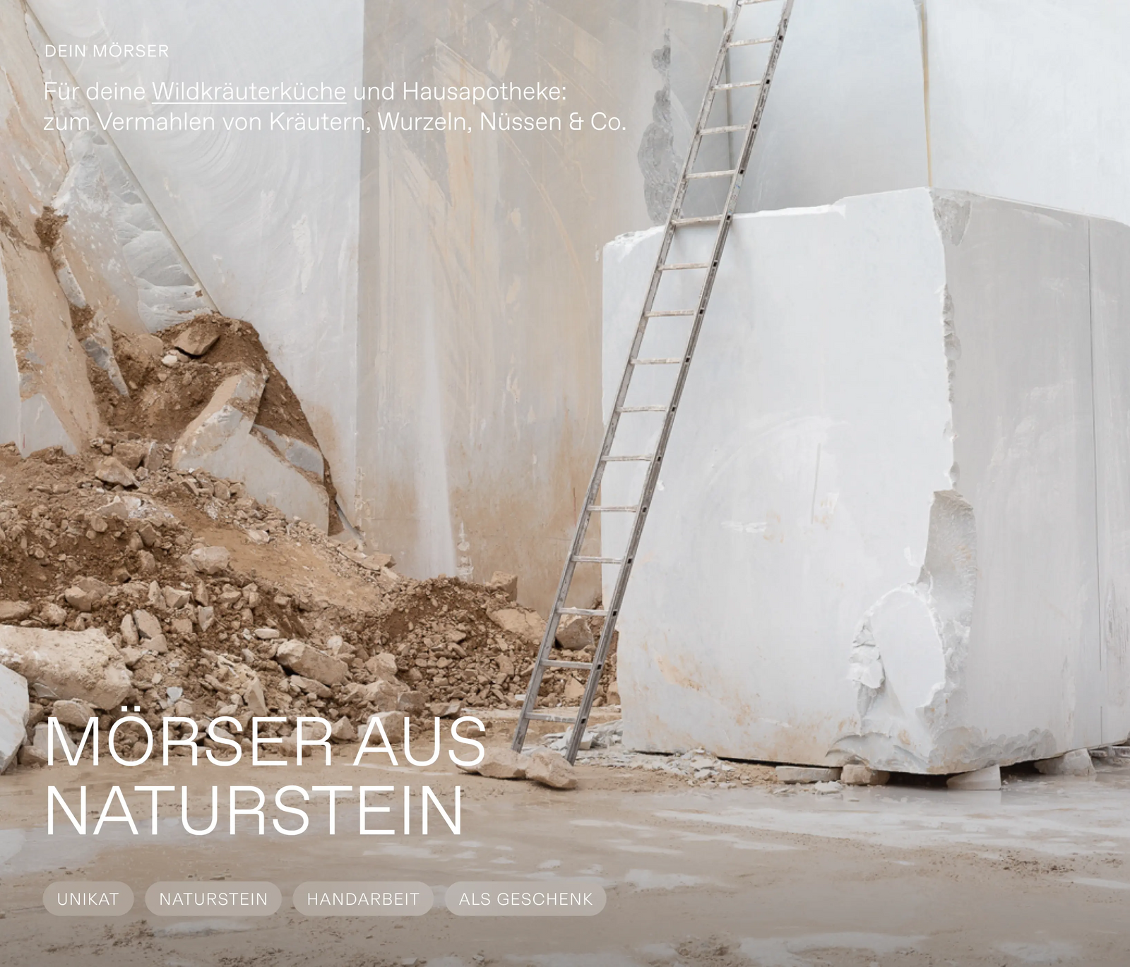 Mörser aus Naturstein