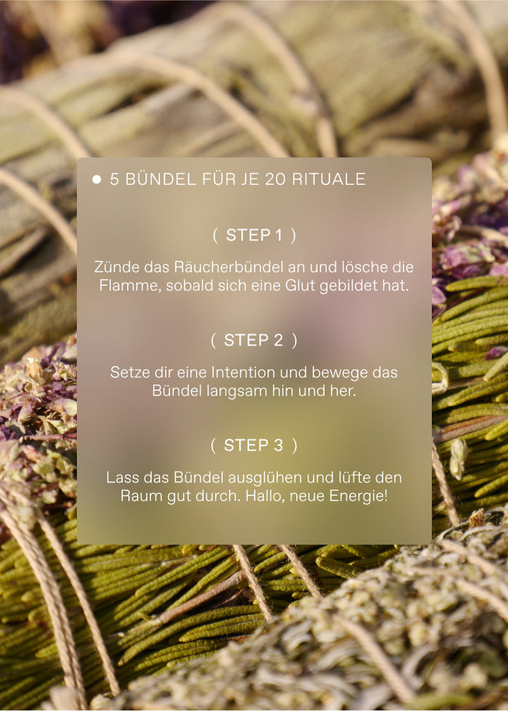 Herbal Rituals – 5er-Set Räucherbündel